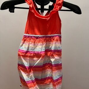 Colorful Striped Sleeveless strap Dress